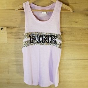 Victoria's Secret Pink Sequin Tank Top Size XS